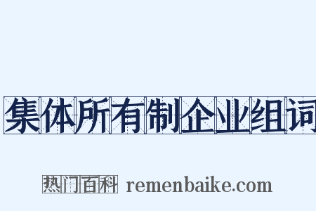 集体所有制企业组词是什么意思的图片